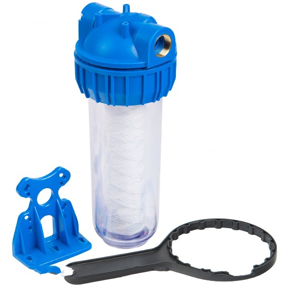 53802 UNIPUMP Колба 10" CFC-10K (резьба 1/2") с картриджем SC-10W (5мкм)