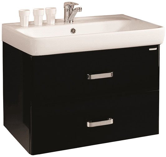 Тумба с раковиной Aquaton Америна 60 (черный) 1A135401AM950