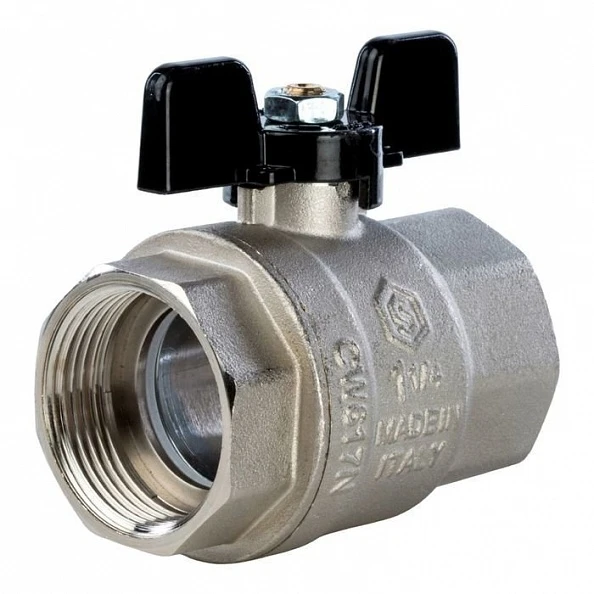 STOUT Кран шаровой полнопроходной, ВР/ВР, ручка бабочка 1 1/4" (SVB-0002-000032)