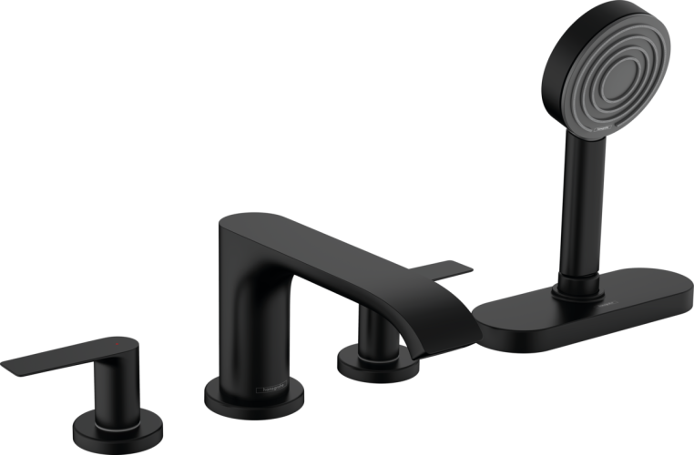 Смеситель на борт ванны Hansgrohe Vivenis 75444670 матовый чёрный