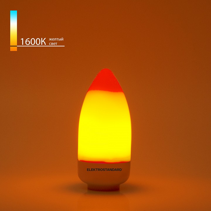 Лампа светодиодная Elektrostandard Лампа пламя E14 3Вт 1600K BLE1436