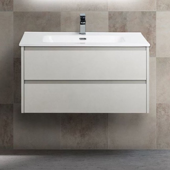Тумба с раковиной BelBagno Kraft 90 bianco opaco (KRAFT-900-2C-SO-BO+BB900ETL)
