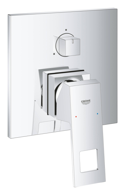 Смеситель для ванны Grohe Eurocube 24094000 с переключателем на 3 положения хром