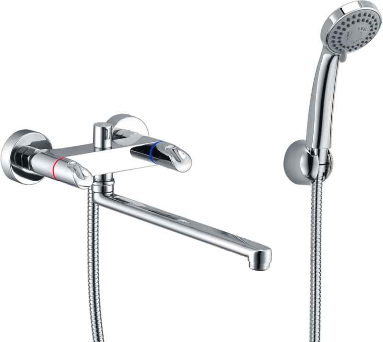 Смеситель для ванны WasserKraft Lossa 1202L с длинным изливом