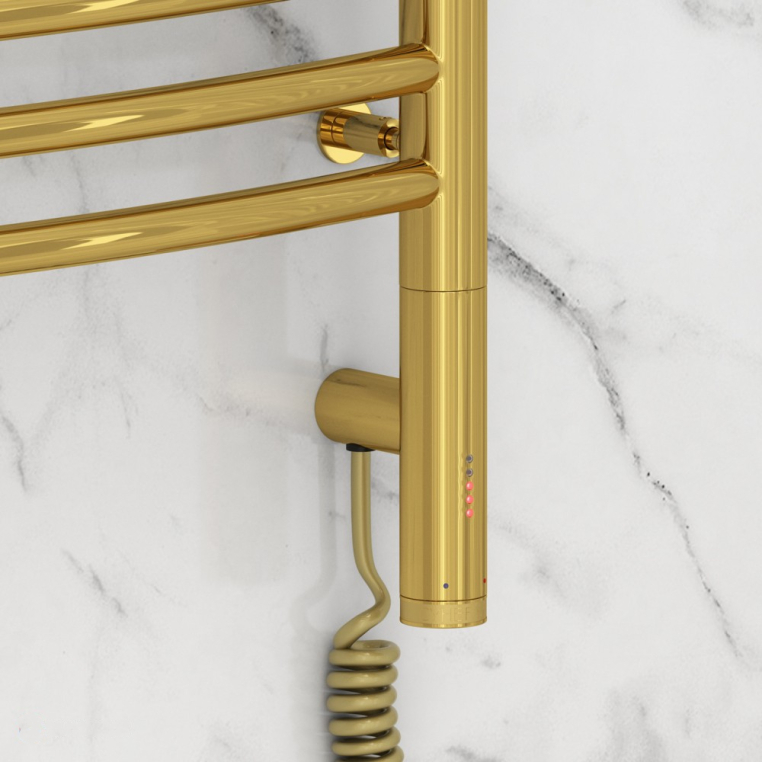 Электрический полотенцесушитель Сунержа Богема 3.0 выгнутая 600x500 МЭМ Пр. золото (03-5803-6050)