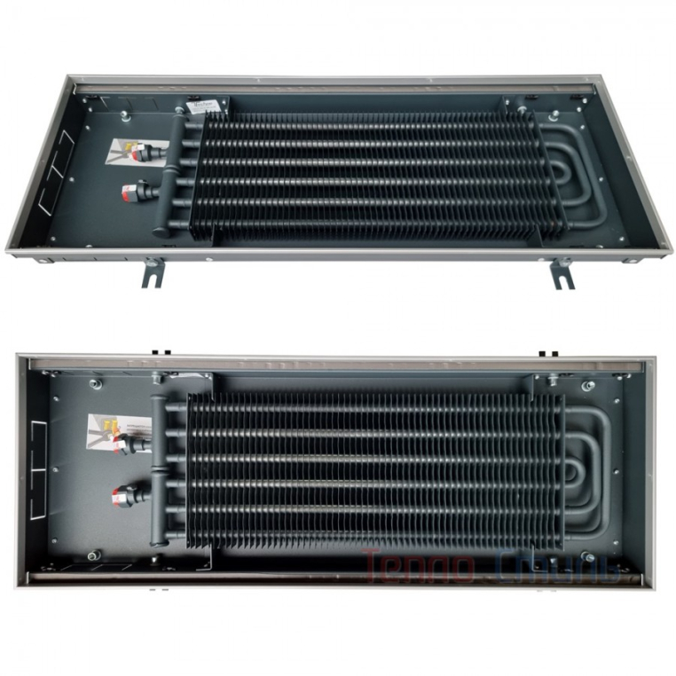 Внутрипольный конвектор Techno POWER KVZ 300-65-1200 окантовка cеребро