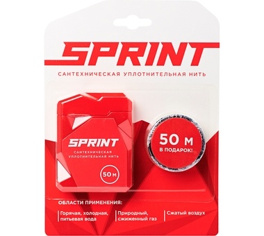 Сантехническая уплотнительная нить «SPRINT», 50 м, бокс (TM-040061)