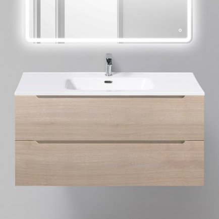 Тумба с раковиной BelBagno Etna 100 rovere grigio (ETNA-1000-2C-SO-RG-P+BB1000ETL)