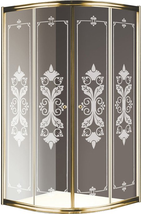 Душевой уголок Cezares Giubileo 100x100 GIUBILEO-R-2-100-SCORREVOLE-CP-G