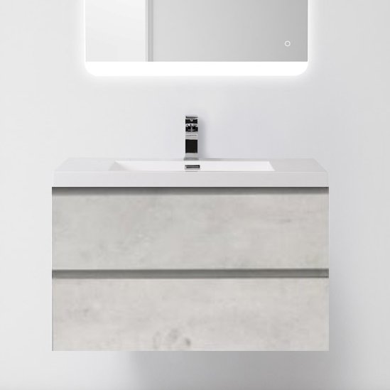 Тумба под раковину BelBagno Luce 100 stucco cemento leggero (LUCE-1000-2C-SO-ST)