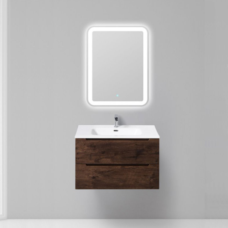 Комплект мебели BelBagno Etna 80 rovere moro (ETNA-800-2C-SO-RW-P+BB800ETL+SPC-MAR-800-800-LED-TCH)