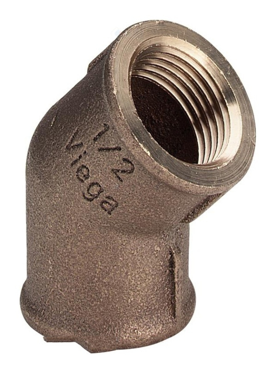 Угольник Viega 320645 ВР 45° (бронза) 3/4"