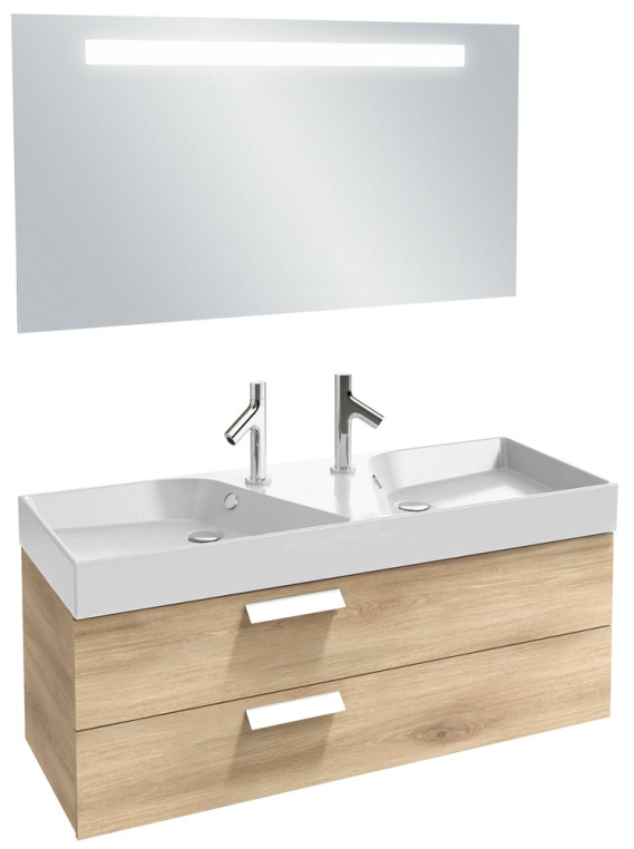 Комплект мебели Jacob Delafon Rythmik 120 2 ящика квебекский дуб (EB1305-E10+EXM112-Z-00+EB1163-NF)