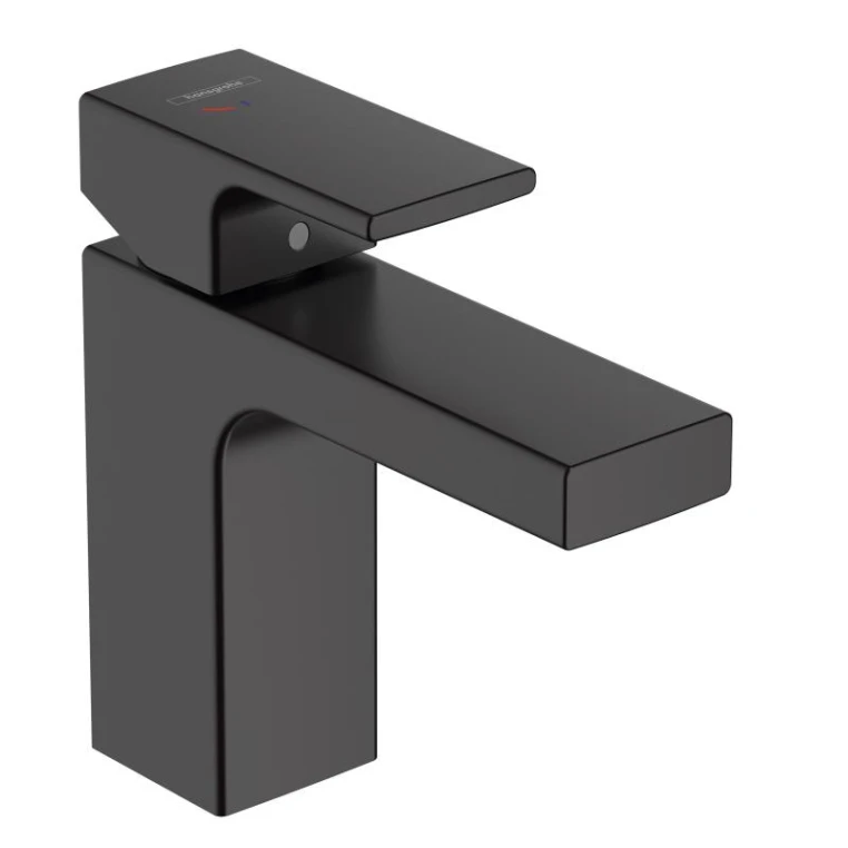 Смеситель для раковины со сливным гарнитуром Hansgrohe Vernis Shape 71561670, матовый черный