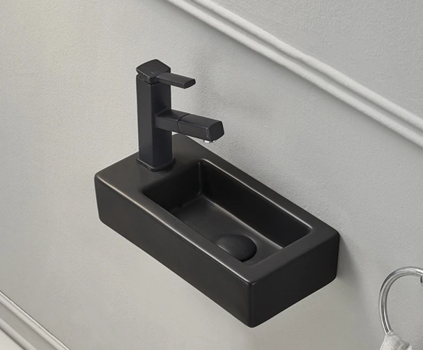 Раковина Gid Bm9272R 62203R подвесная черная матовая 36.5x18x9