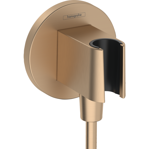 Шланговое подключение с держателем для душа Hansgrohe FixFit S 26888140 бронза