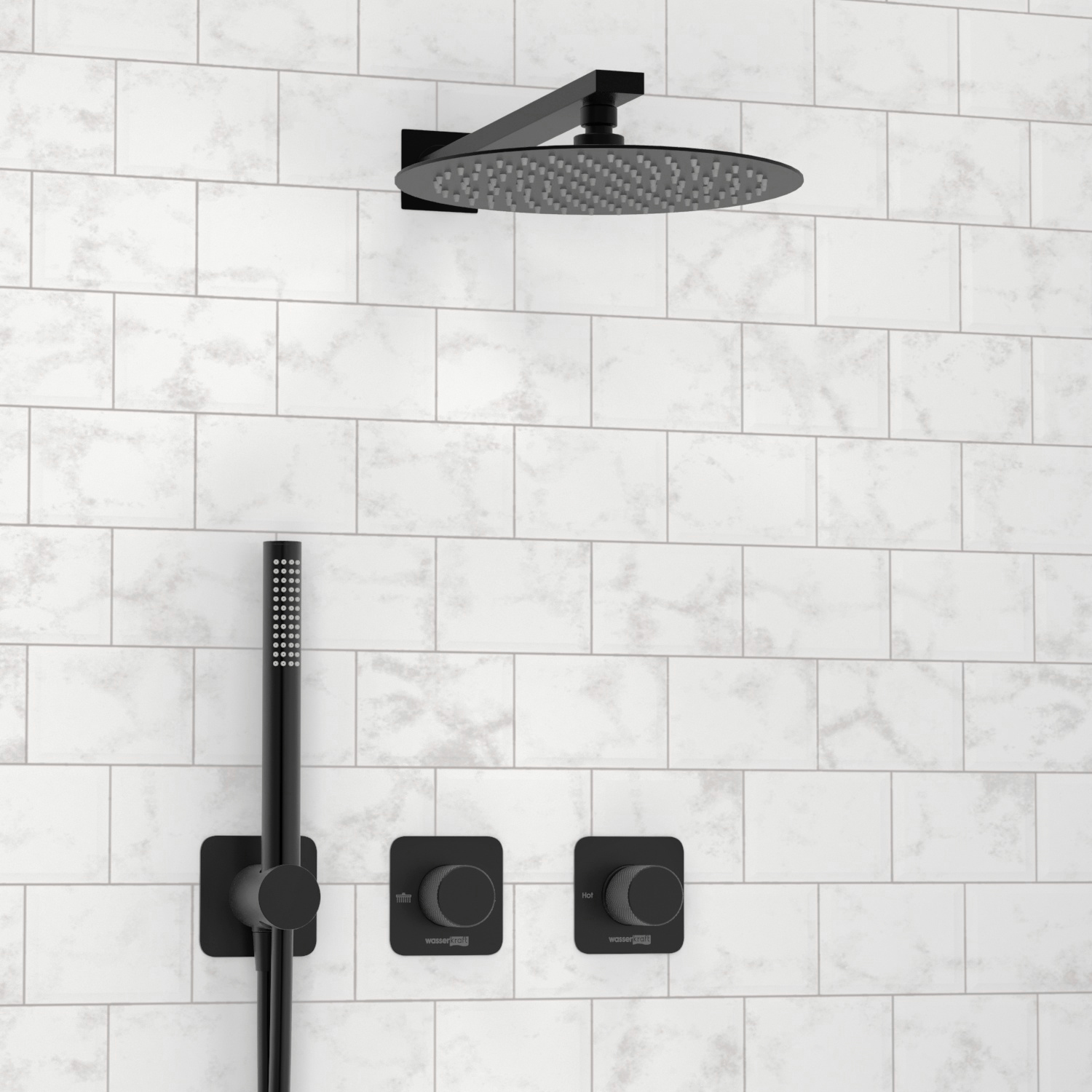 A5251.299.219.258.302.242.217  Встраиваемый комплект для душа с верхней душевой насадкой и лейкой