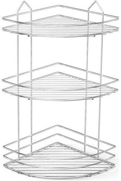 Полка в ванную угловая 3 яруса Tekno-tel BK003