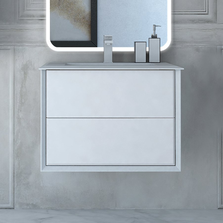 Тумба с раковиной Cezares Bellagio 70 bianco opaco (54714+50212)