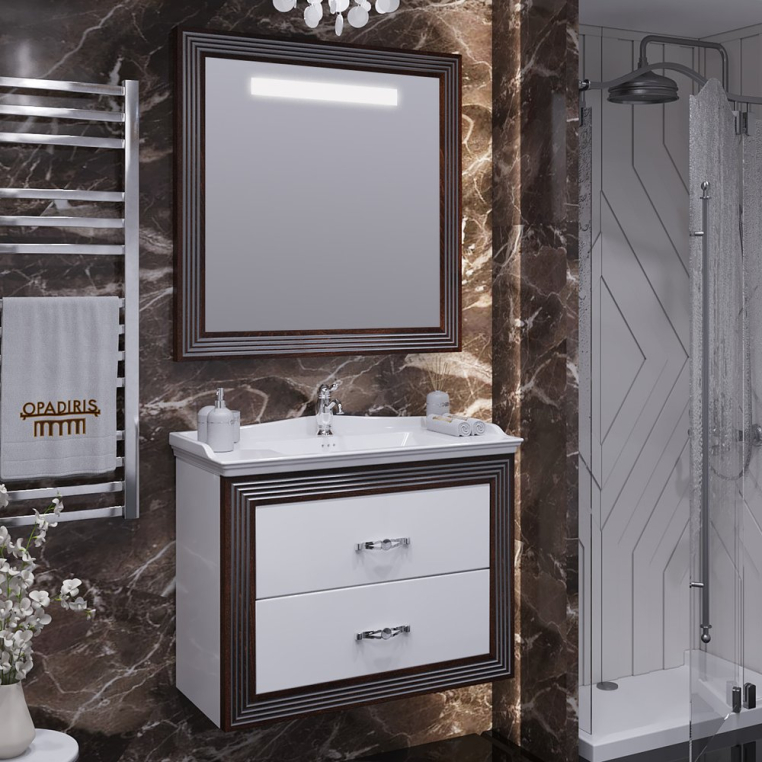 Комплект мебели Opadiris Карат 80 серебро (00-00003518+036300-u-01+Z0000004136)