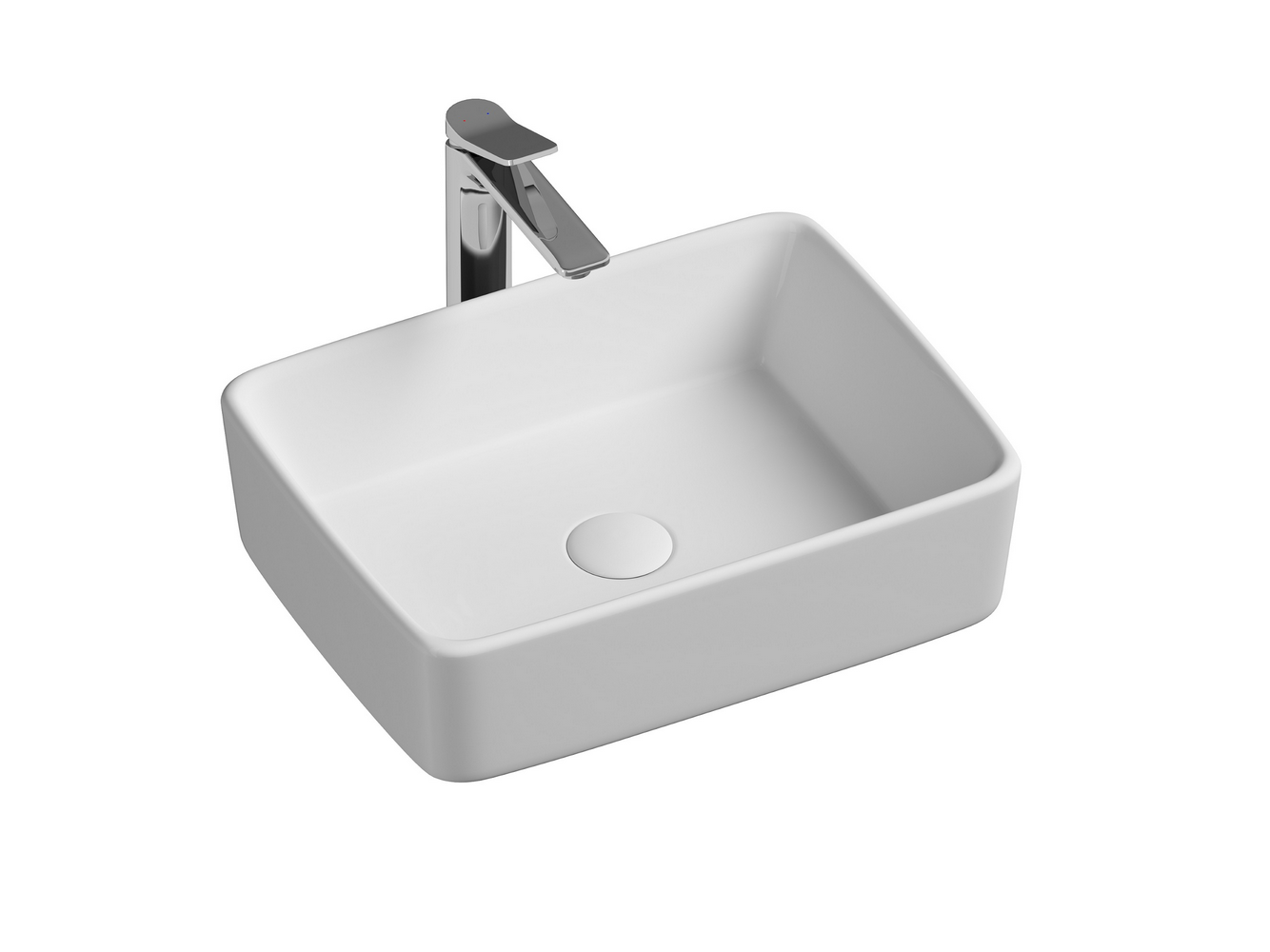 Накладные раковины CERAMICANOVA CN6037 Умывальник чаша накладная прямоугольная Element 480*370*130мм