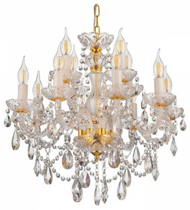 Подвесная люстра LUMINA DECO Eliza LDP 7026-8+4 SL+GD