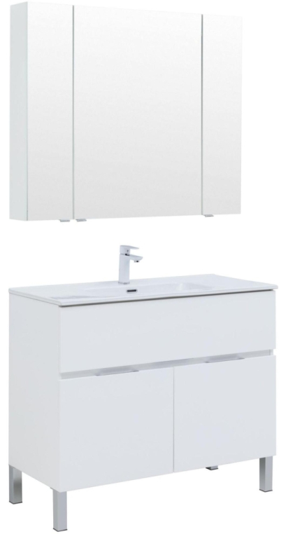 Мебель для ванной Aquanet Алвита New 100 1 ящик, 2 дверцы, белый матовый 00274184