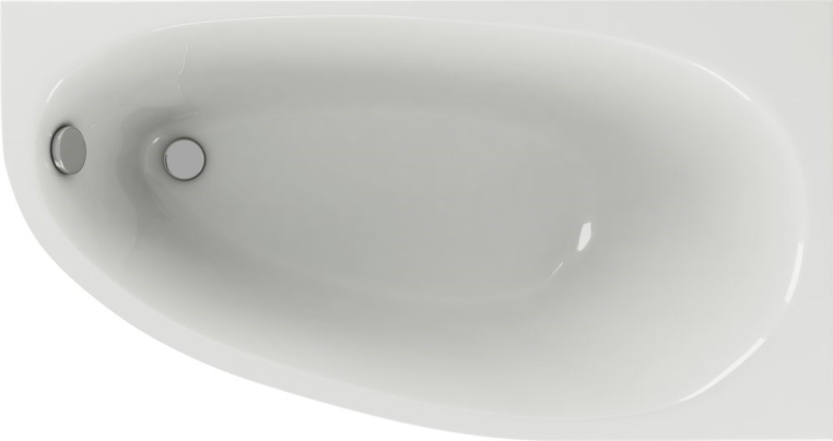Акриловая ванна Aquatek Дива 170x90 DIV170-0000013 правая, с фронтальным экраном, без сливного гарнитура, вклеенный каркас