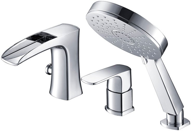 Смеситель для ванны с душем, врезной, каскадный Timo Lumi 4210/00Y