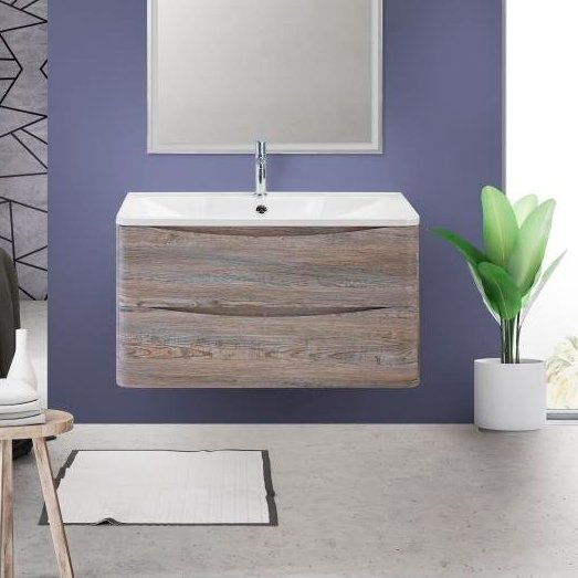 Тумба с раковиной BelBagno Acqua 90 подвесная, pino scania (ACQUA-900-2C-SO-PS+BB900/455-LV-MR-ALR)