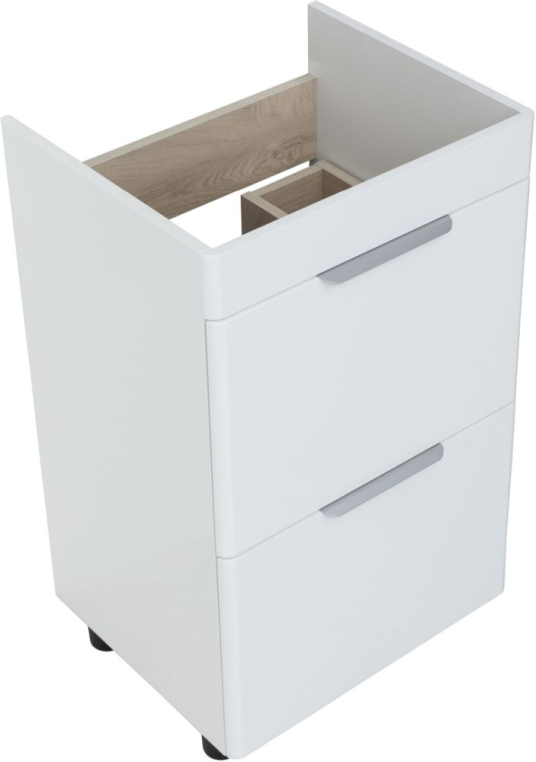Тумба под раковину Aquanet Ирис new 50 белый глянец (2 ящика) 00310151