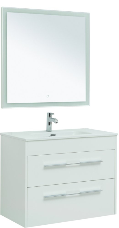 Комплект мебели Aquanet Августа 80 белый глянец (00277508+812-80+00274016)