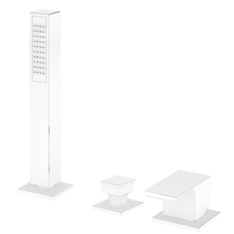 Смеситель Cezares Porta PORTA-BVDM3-BIO на борт ванны белый