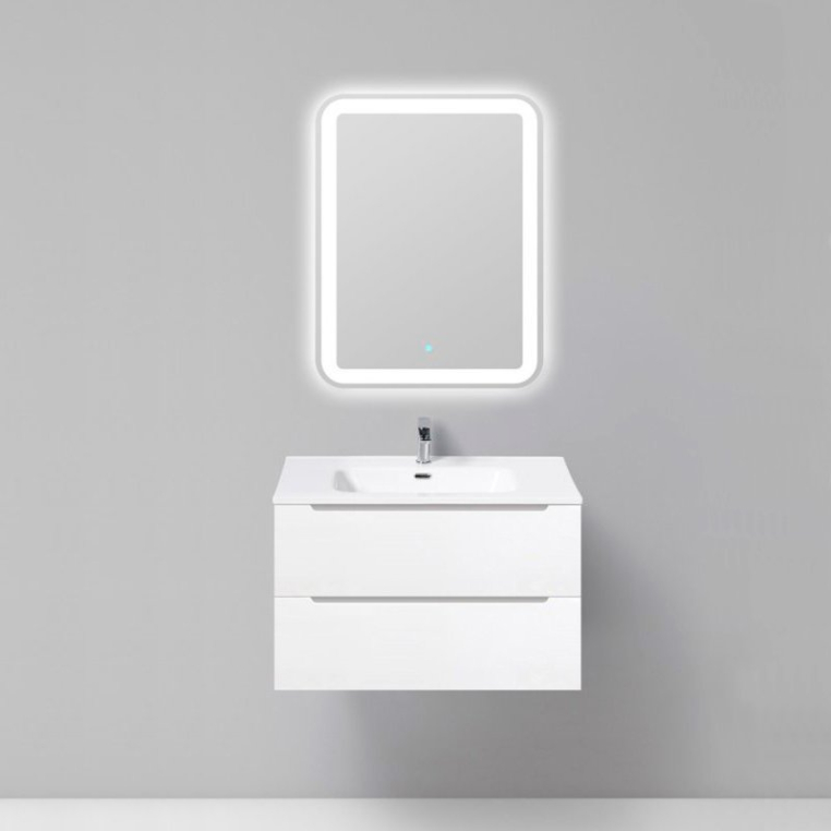 Комплект мебели BelBagno Etna 80 bianco lucido (ETNA-800-2C-SO-BL-P+BB800ETL+SPC-MAR-800-800-LED-TCH)