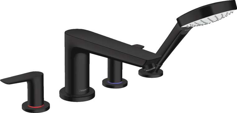 Смеситель для ванны Hansgrohe Talis E на 4 отверстия матовый черный (71748670)