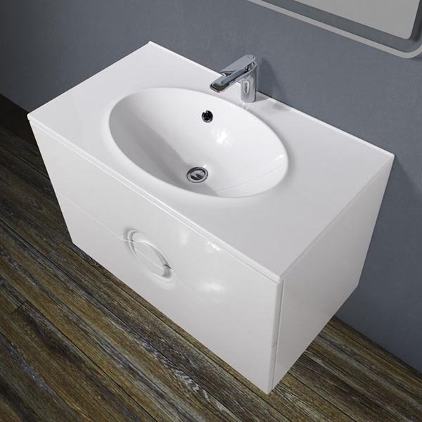 Тумба под раковину BelBagno Onda 90 см ONDA-900-2C-SO-BL Bianco Lucido