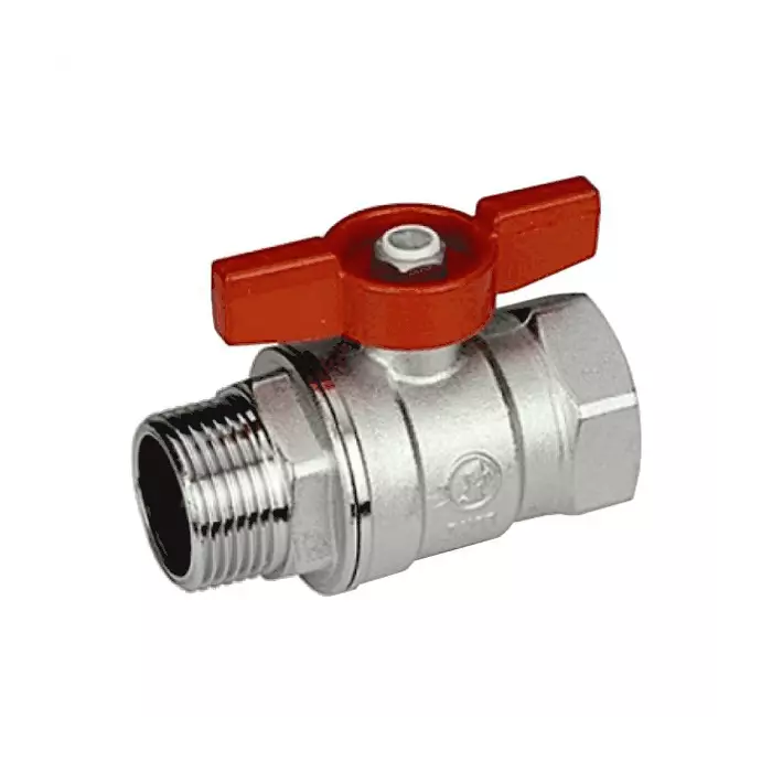 Кран шаровой латунь хром R254D Ду 32 Ру35 ВР/НР бабочка Giacomini R254X006