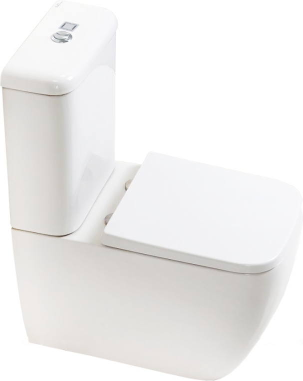 Напольный унитаз BelBagno Alpina с бачком и микролифтом, безободковый BB0159CPR+BB0159T+BB0159SC