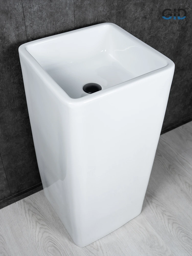 Раковина Gid Nb149 81119 накладная белая 41x41x85