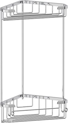 Полка угловая 2-х ярусная FBS Ryna RYN 003 с крючками