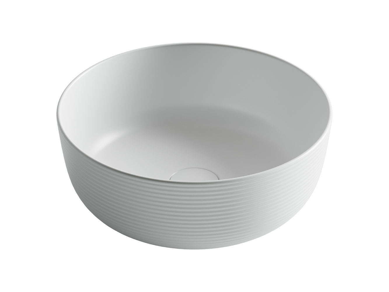 Раковина накладная круглая 356x356x135, без перелива, цвет белый матовый