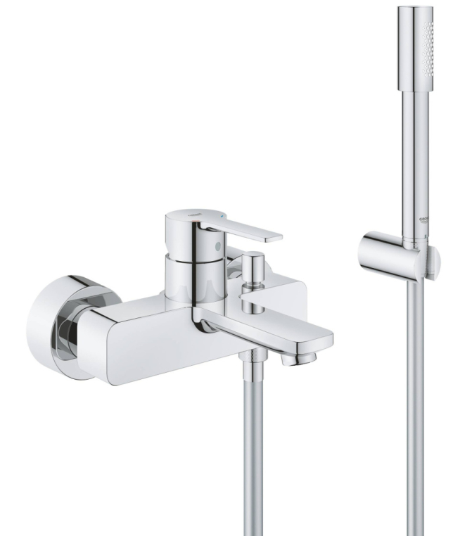 Смеситель для ванны Grohe Lineare New 33850001 с душевым гарнитуром хром