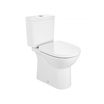 Напольный унитаз Roca Debba с бачком и микролифтом, безободковый 34299P00Y+34199100Y+801B2200B