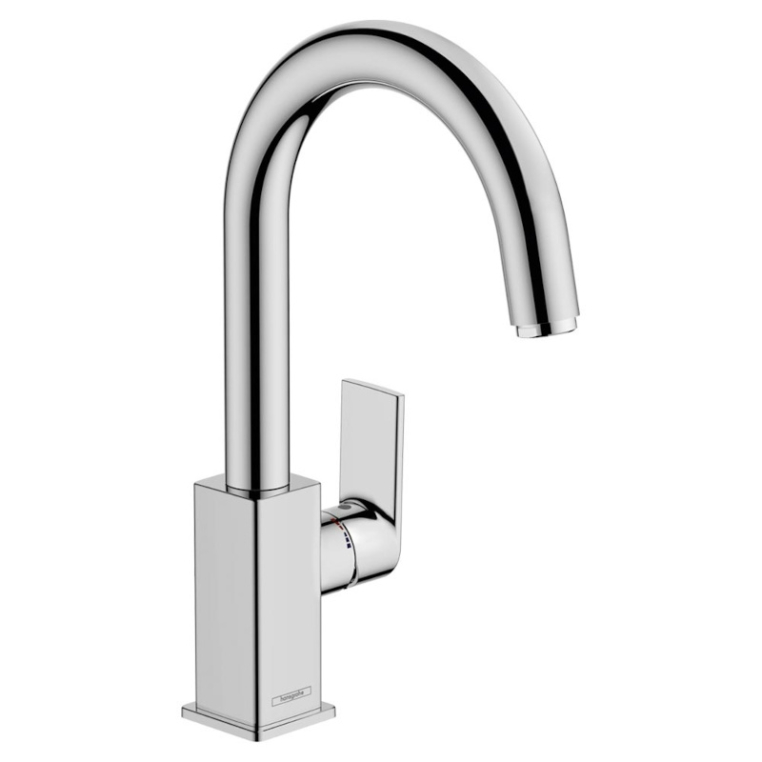 Смеситель для кухни со сливным гарнитуром Hansgrohe Vernis Shape 210 71564000 хром