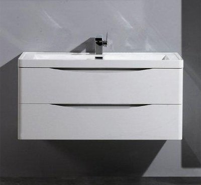 Тумба под раковину BelBagno Ancona-N 100 bianco lucido подвесная (ANCONA-N-1000-2C-SO-BL)