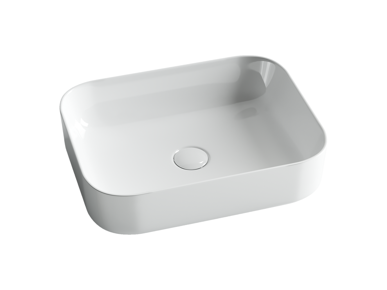 Накладные раковины CERAMICANOVA CN6011 Умывальник чаша накладная прямоугольная Element 500*390*130мм
