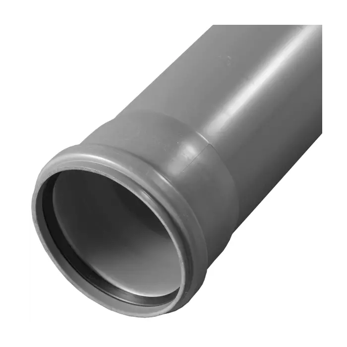 Труба PP-H с раструбом серая OPTIMA Дн 50х1,5 б/нап L=0,15м в/к VALFEX 220500015