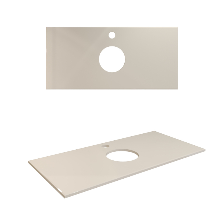 Столешница Angelo Bagno Оптивайт 80 см бежевая стекло (ABTOPGLASS80C)