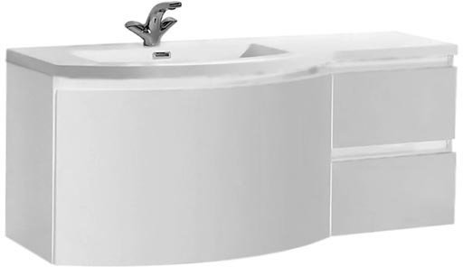 Тумба под раковину BelBagno Prospero 120 см PROSPERO-1200-3C-SO-BL-LEFT Bianco Lucido