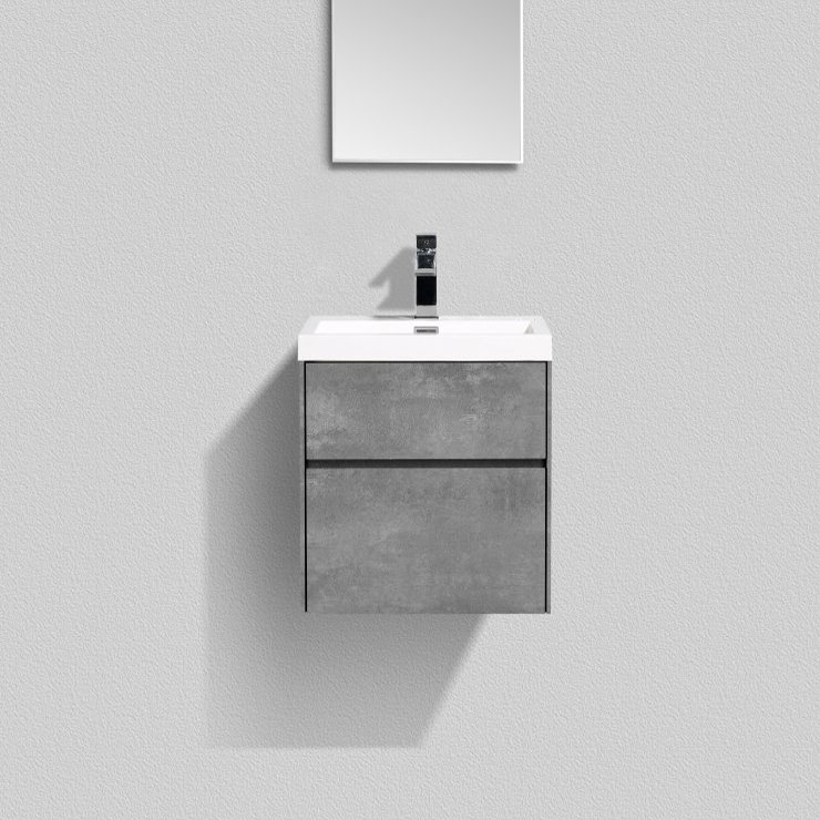 Тумба с раковиной BelBagno Pietra Mini 50 AS stucco cemento (PIETRA MINI-500AS-2C-SO-SCM+BB-500-PM-LVB)